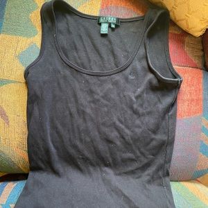 Vintage Ralph Lauren ribbed black tank top